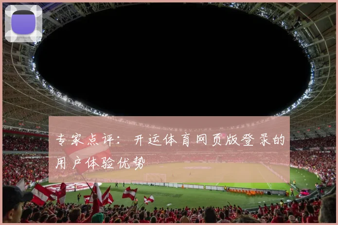 专家点评：开运体育网页版登录的用户体验优势