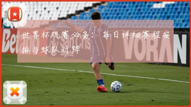 世界杯观赛必备：每日详细赛程安排与球队对阵